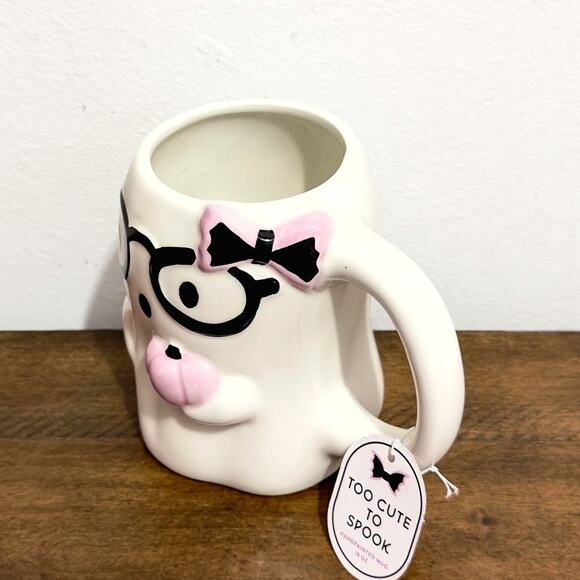 NWT: Sunday Morning Ceramics - Too Cute To Spook, Halloween, Ghost Mug (18 oz) - Picture 3 of 5